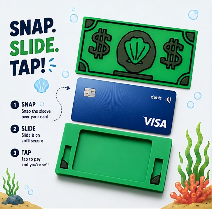 Cashy Crab™ Tap-To-Pay Shell Dollar